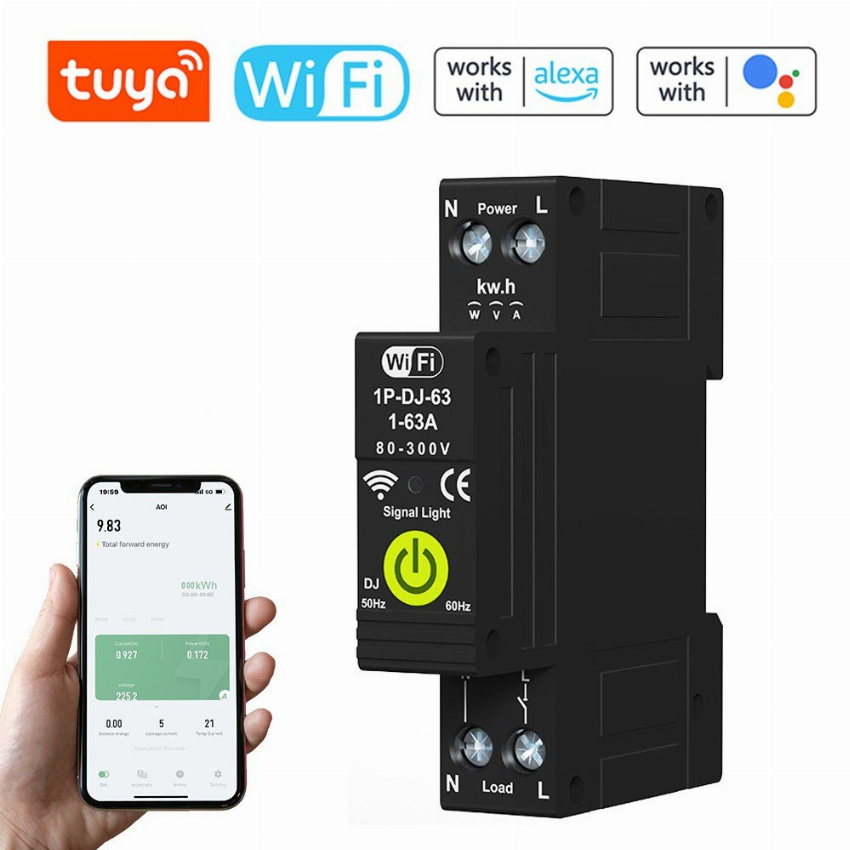 Discount code for 39% discount Tuya WiFi Intelligent Circuit Breaker ON OFF Timing 18 49 Inclusive of VAT at TOMTOP Technology Co Ltd