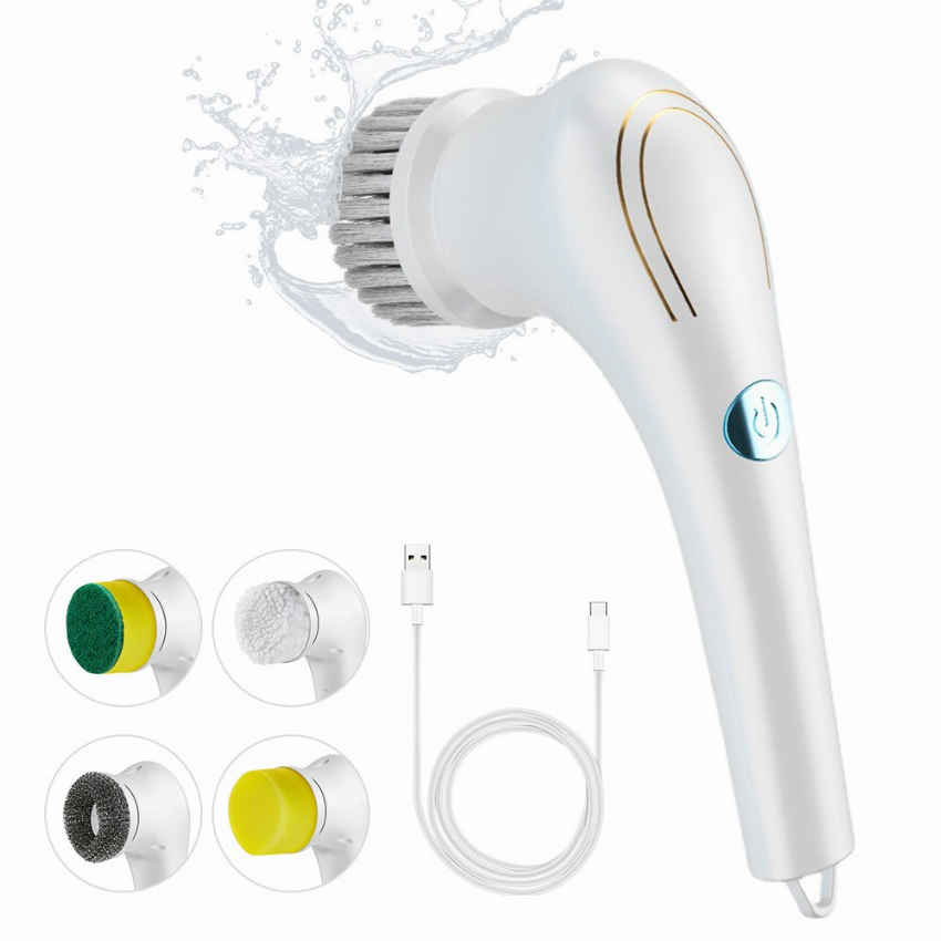 Discount code for 40% discount Electric Spin Scrubber Multifunctional Cleaning Brush with 5 heads 12 79 Inclusive of VAT at TOMTOP Technology Co Ltd