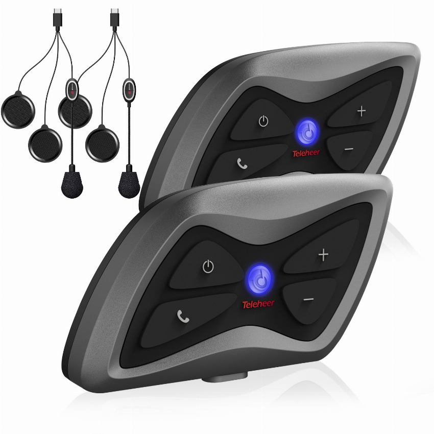Discount code for 42% discount 2 Packs Teleheer T6 Plus Motorcycle Helmet Intercom BT5 1 69 99 Inclusive of VAT at TOMTOP Technology Co Ltd