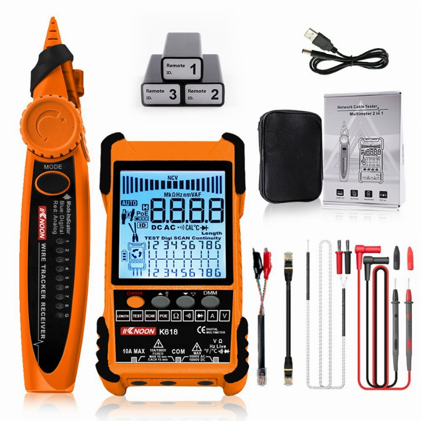 Discount code for 42% discount KKNOON K618 500M Handheld Portable Cable Tester 52 49 Inclusive of VAT at TOMTOP Technology Co Ltd
