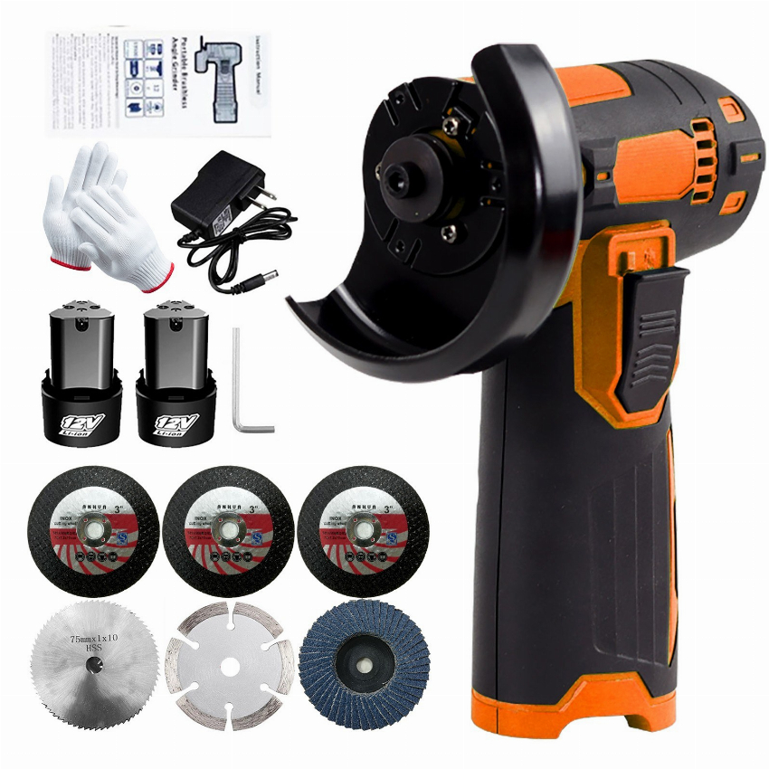 Discount code for 48% discount 12V Cordless Brush Angle Grinder Kit 31 49 Inclusive of VAT at TOMTOP Technology Co Ltd