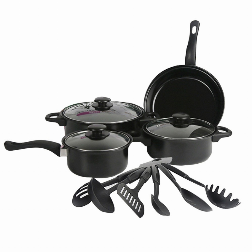 Discount code for 47% discount Non-Stick Pots And Pans Set 13-Piece 26 99 Inclusive of VAT at TOMTOP Technology Co Ltd