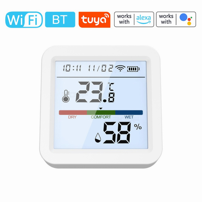 Discount code for 47% discount Tuya WiFi BT Dual-Mode Temperature Humidity Tester 13 39 Inclusive of VAT at TOMTOP Technology Co Ltd