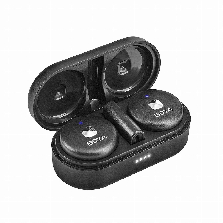 Discount code for 48% discount BOYA Wireless Microphone System with 1 Receiver 2 Transmitters Charging Box iOS Lightning digital output 88 99 at TOMTOP Technology Co Ltd