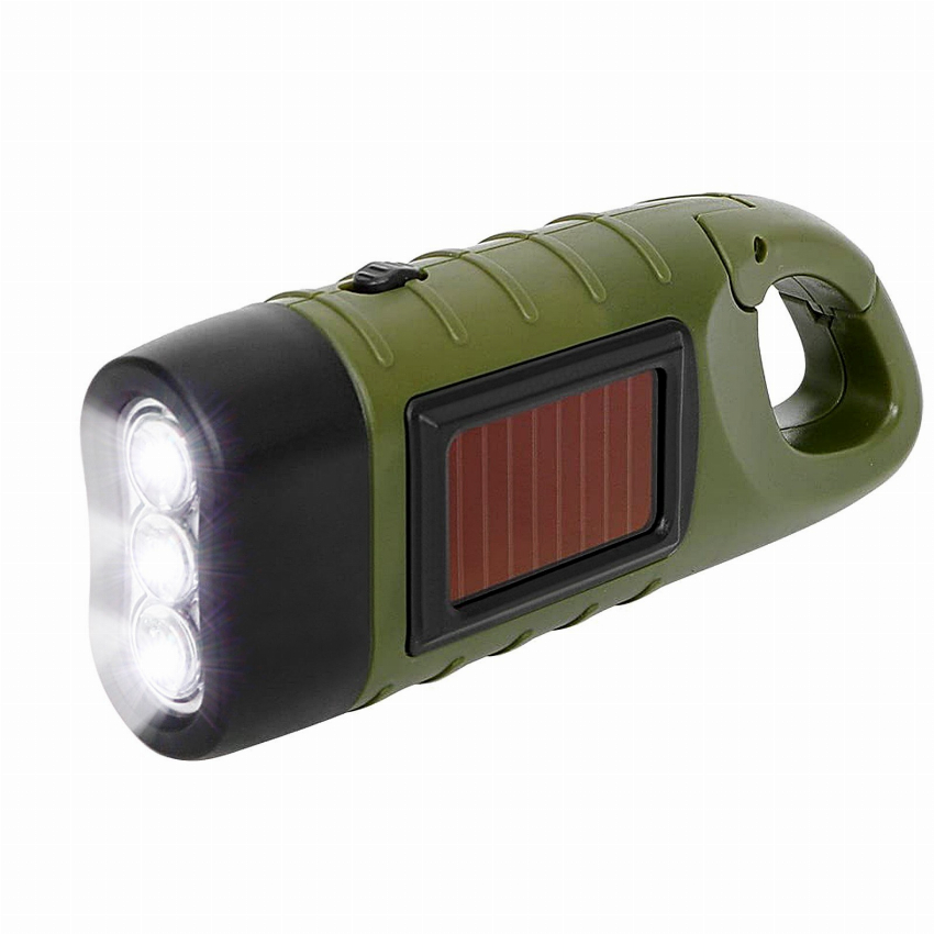 Discount code for 48% discount Hand Crank Solar Powered Rechargeable Flashlight 9 99 Inclusive of VAT at TOMTOP Technology Co Ltd