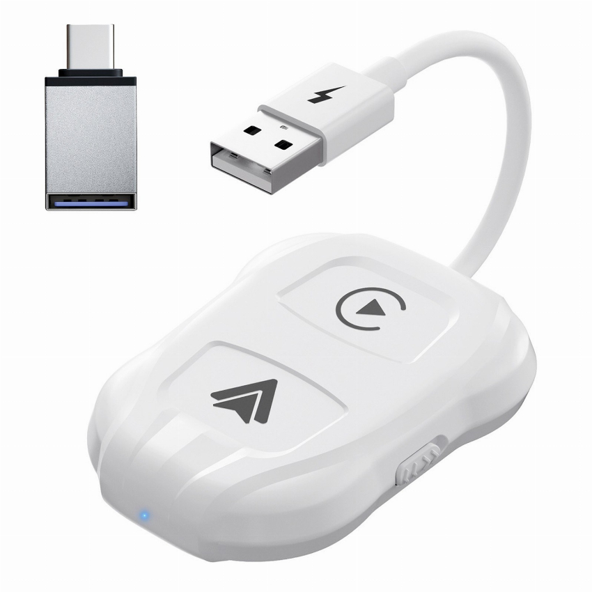 Discount code for 49% discount 2-in-1 Wireless IOS Car System Android Auto Adapter Plug 41 99 Inclusive of VAT at TOMTOP Technology Co Ltd