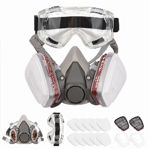 Discount code for 49% discount Reusable Respirator Half Facepiece 6200 Gas Mask with Safety Goggles 15 49 Inclusive of VAT at TOMTOP Technology Co Ltd