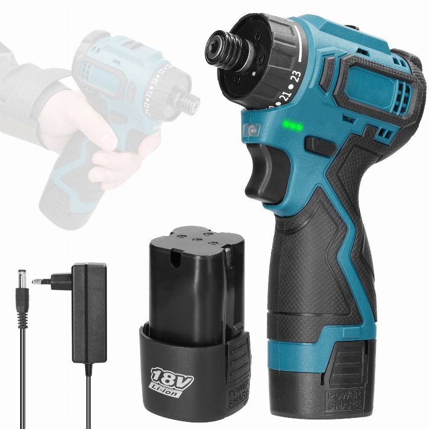 Discount code for 56% discount 18V Brushless Lithium Electric Screwdriver 38 49 Inclusive of VAT at TOMTOP Technology Co Ltd