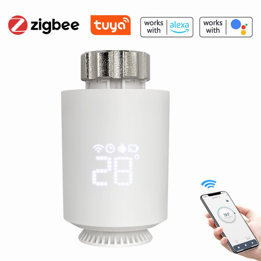 Discount code for Warehouse 52% discount 5Pcs Tuya Zigbee Thermostatic Radiator Valves Intelligent Wireless Mobilephone App Control 89 99 at TOMTOP Technology Co Ltd