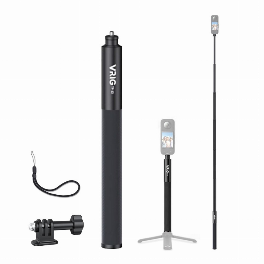 Discount code for 56% discount VRIG TP-13 53 5-Inch 6 Sections Aluminum Alloy Selfie Stick with 1 4in Screw and Mount Adapter 13 99 Inclusive of VAT at TOMTOP Technology Co Ltd
