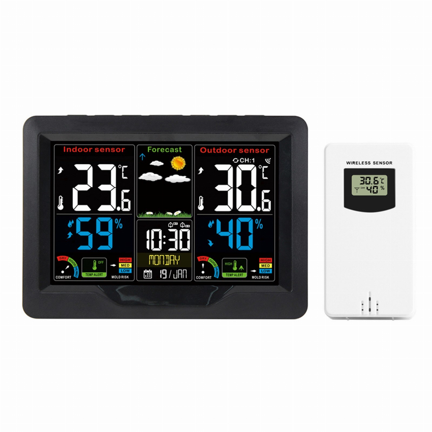 Discount code for 57% discount Wireless Weather Forecast Station Clock 23 99 Inclusive of VAT at TOMTOP Technology Co Ltd