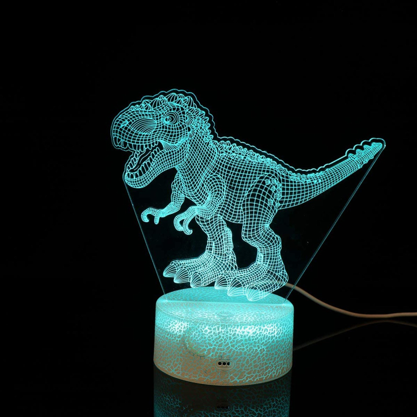 Discount code for 57% discount 3D Illusion Lamp Dinosaur Toys Table Light 12 99 Inclusive of VAT at TOMTOP Technology Co Ltd