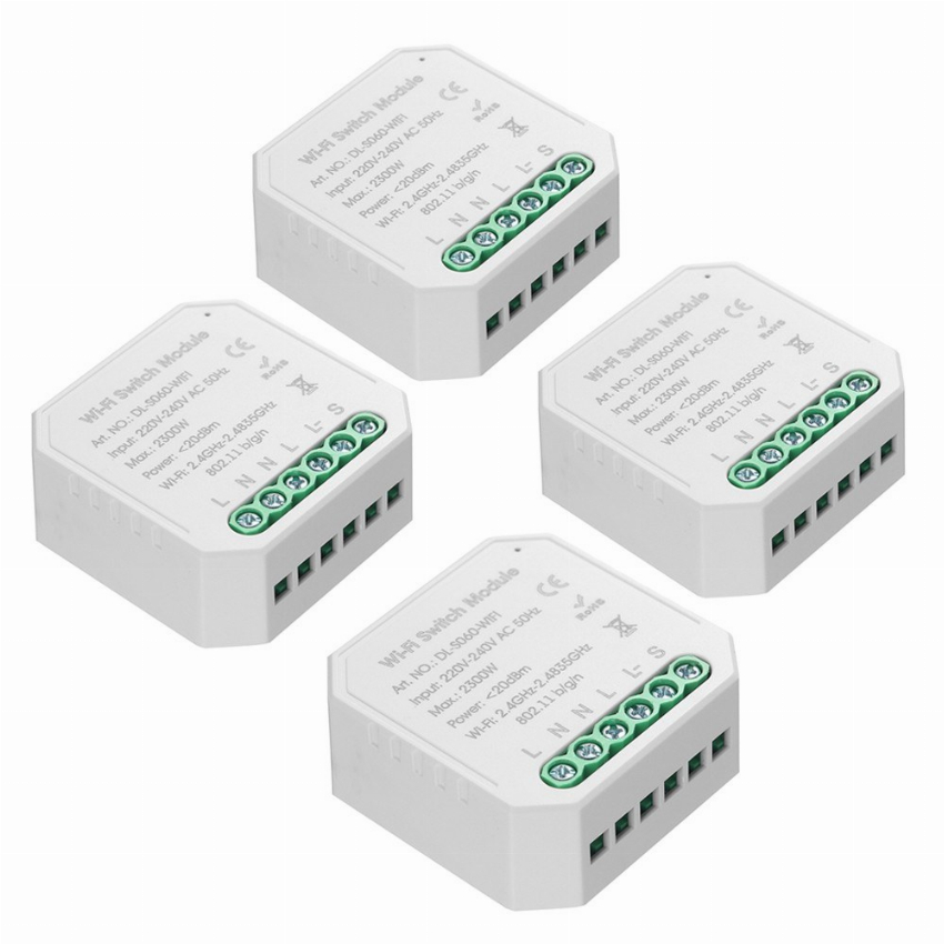 Discount code for 39% discount 4pcs Tuya MINI DIY One Way Smart Switch 30 99 Inclusive of VAT at TOMTOP Technology Co Ltd