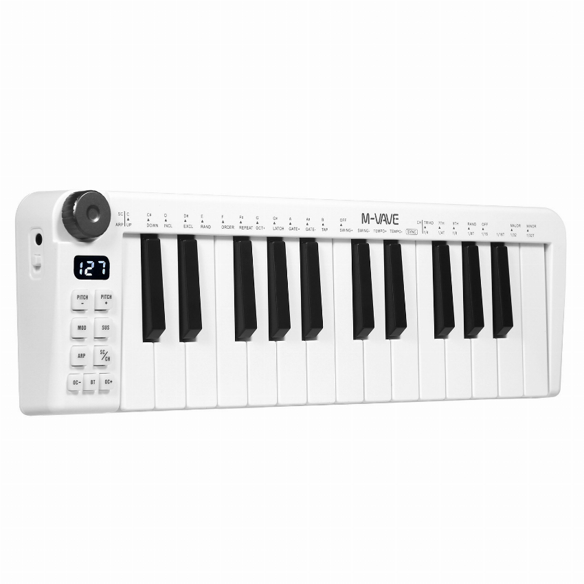 Discount code for 63% discount M-VAVE SMK-25mini MIDI Keyboard Rechargeable 25-Key 41 92 Inclusive of VAT at TOMTOP Technology Co Ltd