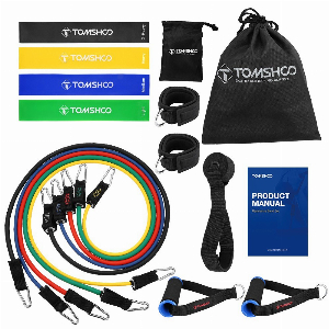 Discount code for 74% discount TOMSHOO 17Pcs Resistance Bands Set 18 59 at TOMTOP Technology Co Ltd