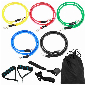 Discount code for 78% discount 11pcs Fitness Resistance Bands Set Workout Exercise Tube Bands 12 59 Inclusive of VAT at TOMTOP Technology Co Ltd