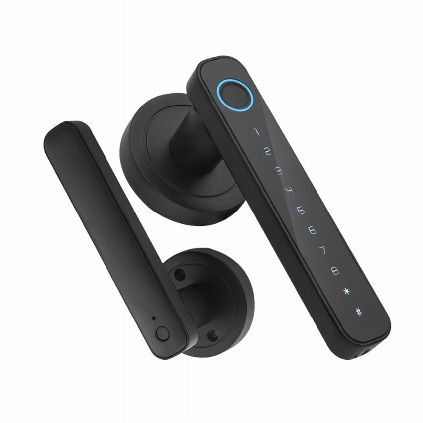 Discount code for Advanced Smart 4-in-1 Keyless Biometric Door Lock with Handle Set 49 99 Inclusive of VAT at TOMTOP Technology Co Ltd