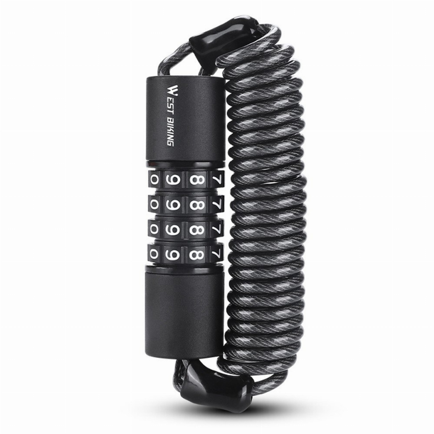 Discount code for Bicycle Safety Anti Theft Elasticity Locks 4 Digits Combination Password 9 99 Inclusive of VAT at TOMTOP Technology Co Ltd