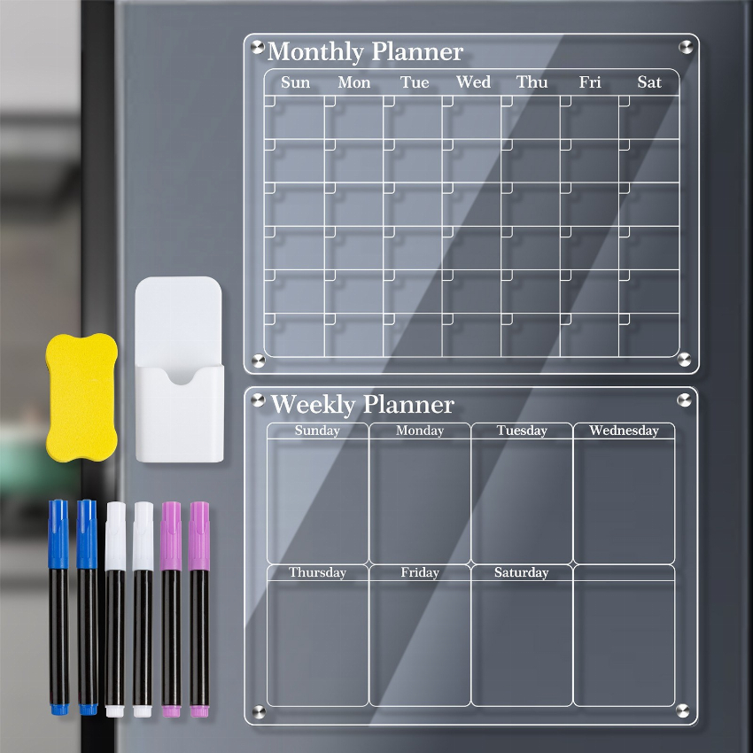 Discount code for Clear Acrylic Magnetic Monthly and Weekly Planning Board for Fridge Calendar 40 30cm 27 99 Inclusive of VAT at TOMTOP Technology Co Ltd