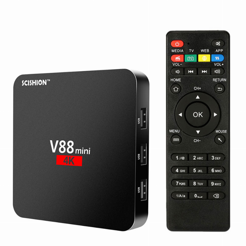 Discount code for Clearance Sale 46% discount SCISHION V88 mini Smart Android 6 0 TV Box 14 99 Inclusive of VAT at TOMTOP Technology Co Ltd