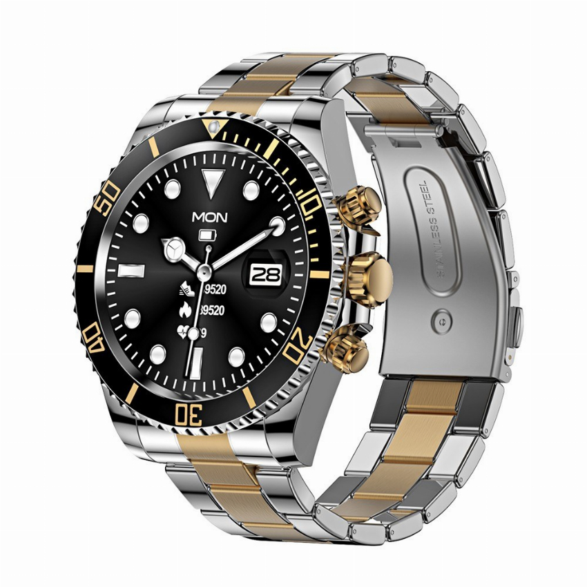 Discount code for Clearance Sale 75% discount AW12 Smart Watch Stainless Steel Men s Business Watch 21 99 Inclusive o f VAT at TOMTOP Technology Co Ltd