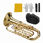 Discount code for Warehouse 59% discount Muslady Brass B Flat Baritone Bb Wind Instrument Gold Lacquer Surface 199 99 Inclusive of VAT at TOMTOP Technology Co Ltd