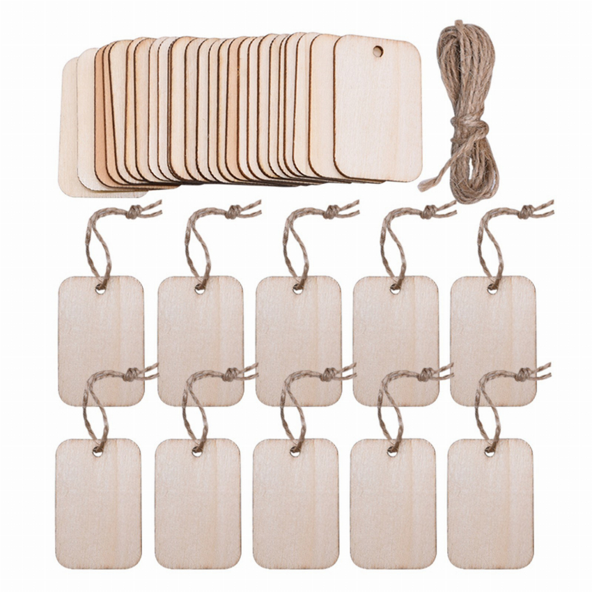 Discount code for Warehouse 65% discount 50PCS Unfinished Wood Pieces Rectangle-Shaped Wooden Slice 4 64 at TOMTOP Technology Co Ltd