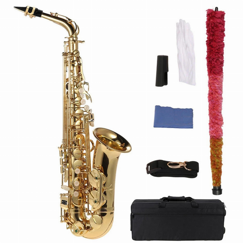 Discount code for Warehouse 66% discount Eb Alto Saxophone Brass Lacquered Gold E Flat Sax 182 39 Inclusive of VAT at TOMTOP Technology Co Ltd
