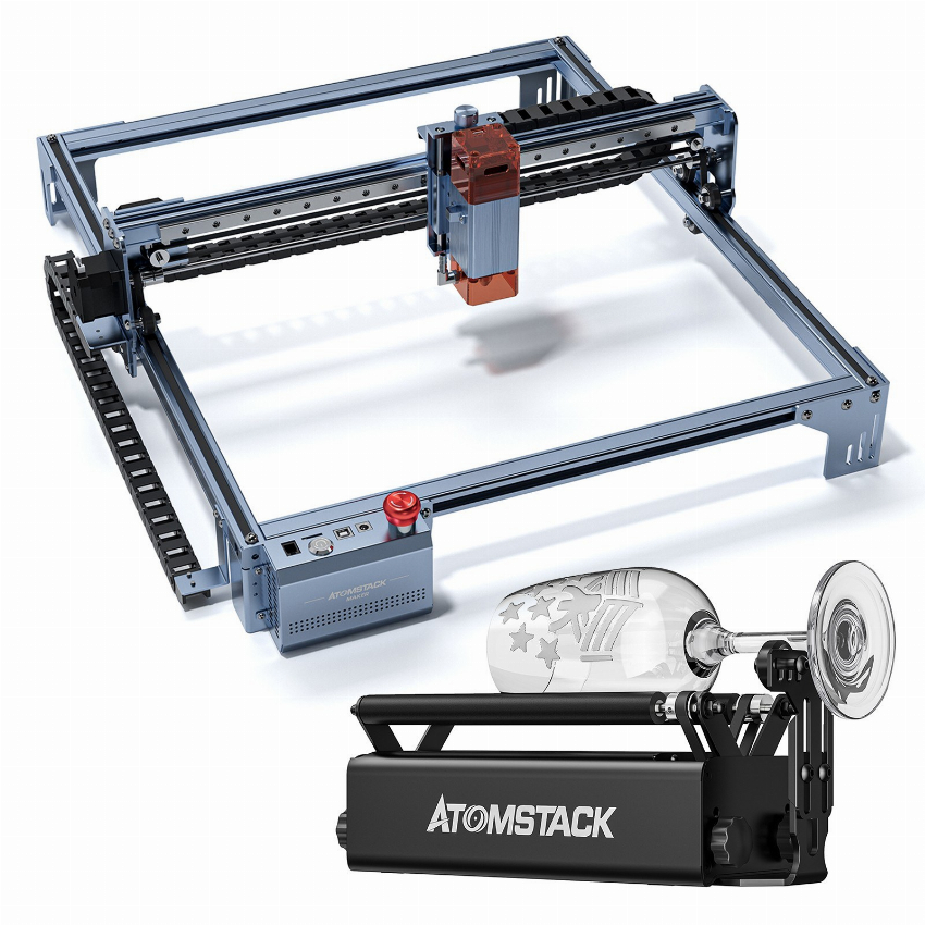 Discount code for Warehouse Atomstack Maker A5 V2 6W Laser Engraver with R3 Pro Roller 249 at TOMTOP Technology Co Ltd