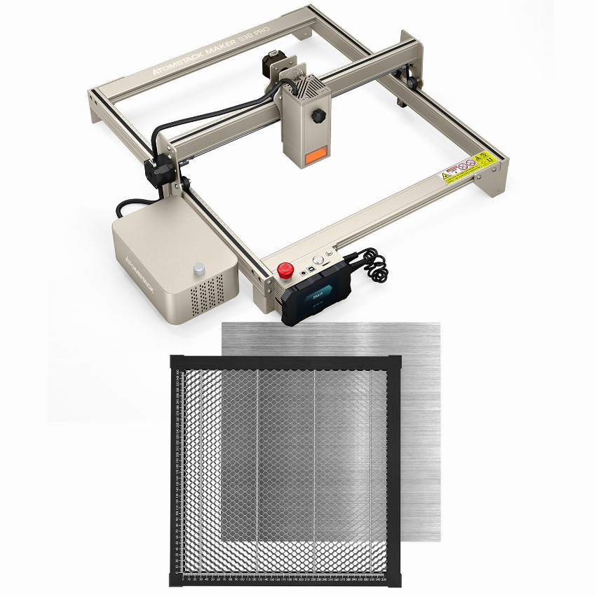 Discount code for Warehouse Atomstack Maker S30 Pro 33W Laser Engraver F30 PRO Air Assist System 500x500mm Honeycomb Working Table 799 at TOMTOP Technology Co Ltd