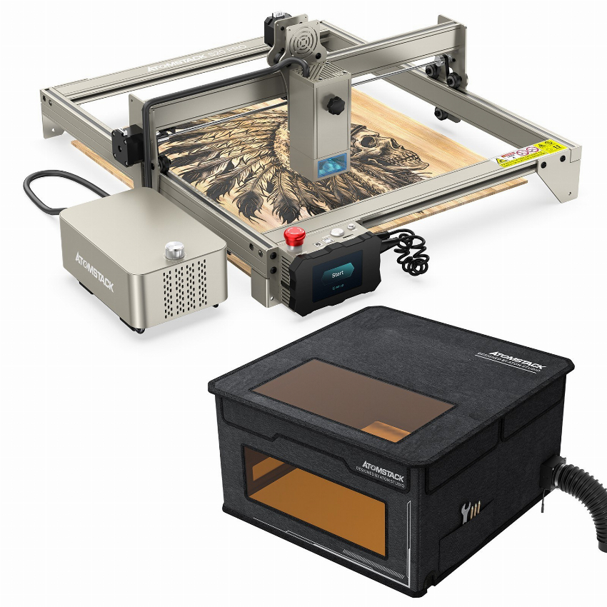 Discount code for Warehouse OMSTACK S20 Pro 20W Laser Engraver with FB2 Laser Engraver Protective Box and Air Assist Accessory 665 at TOMTOP Technology Co Ltd