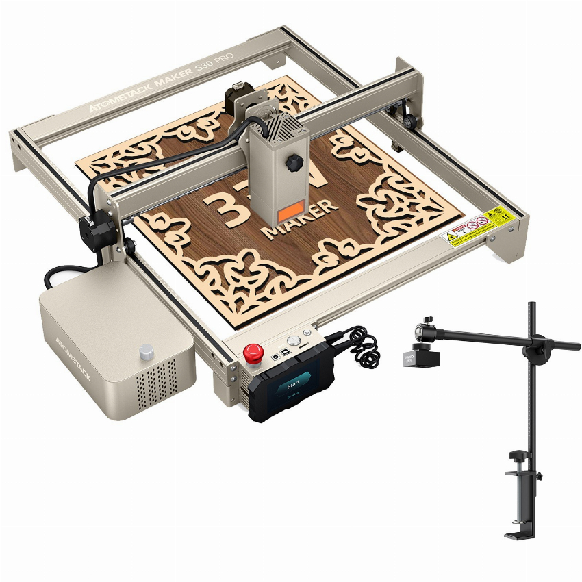 Discount code for Warehouse Atomstack S30 Pro 33W Laser Engraver with F30 Pro Air Assist System and AC1 Camera 829 at TOMTOP Technology Co Ltd