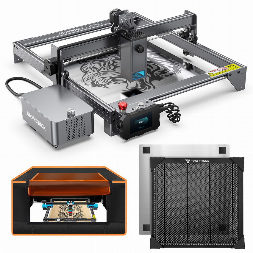 Discount code for Warehouse OMSTACK X20 Pro 20W Laser Engraver with Two Trees 740x700x400mm Protective Box and 400x400mm Honeycomb Working Table 569 at TOMTOP Technology Co Ltd