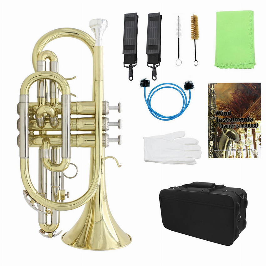 Discount code for Warehouse LADE Professional Bb Flat Cornet Brass Instrument with Carrying Case 109 99 Inclusive of VAT at TOMTOP Technology Co Ltd