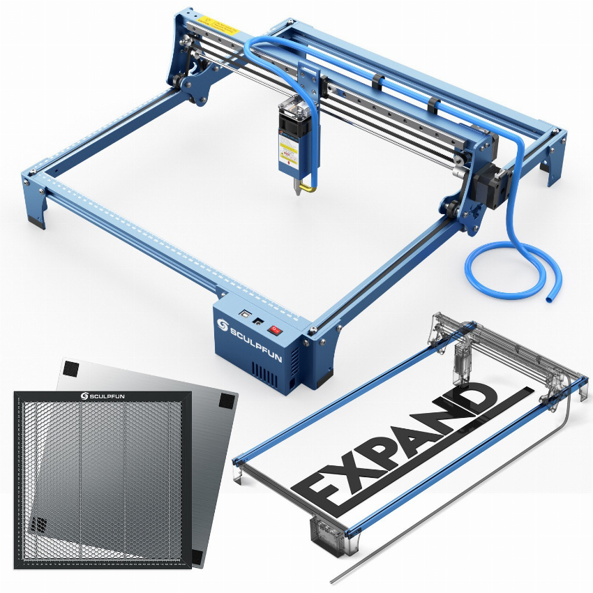 Discount code for Warehouse SCULPFUN S10 10W Laser Engraver with Y-axis Extension Kit and 400x400mm Honeycomb Board 379 at TOMTOP Technology Co Ltd