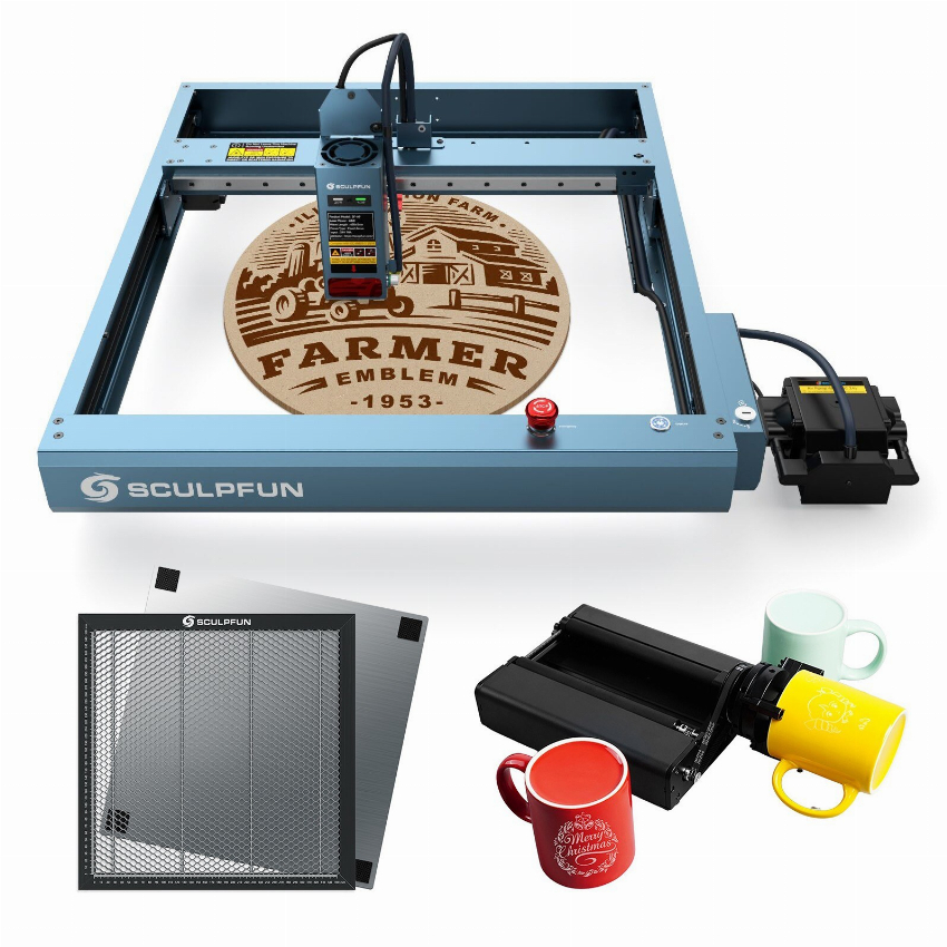 Discount code for Warehouse Sculpfun SF-A9 40W Laser Engraver with Automatic Air Assist and 4in1 Y-axis Rotary Roller and 400x400mm Honeycomb Working Table 1129 at TOMTOP Technology Co Ltd