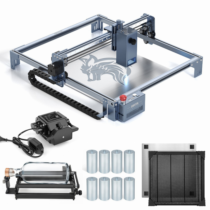 Discount code for Warehouse Swiitol C24 Pro 24W Laser Engraver Rotary Roller Air Assit Pump 8Pcs Height Raised Footpad 400x400mm Honeycomb Working Table 505 at TOMTOP Technology Co Ltd
