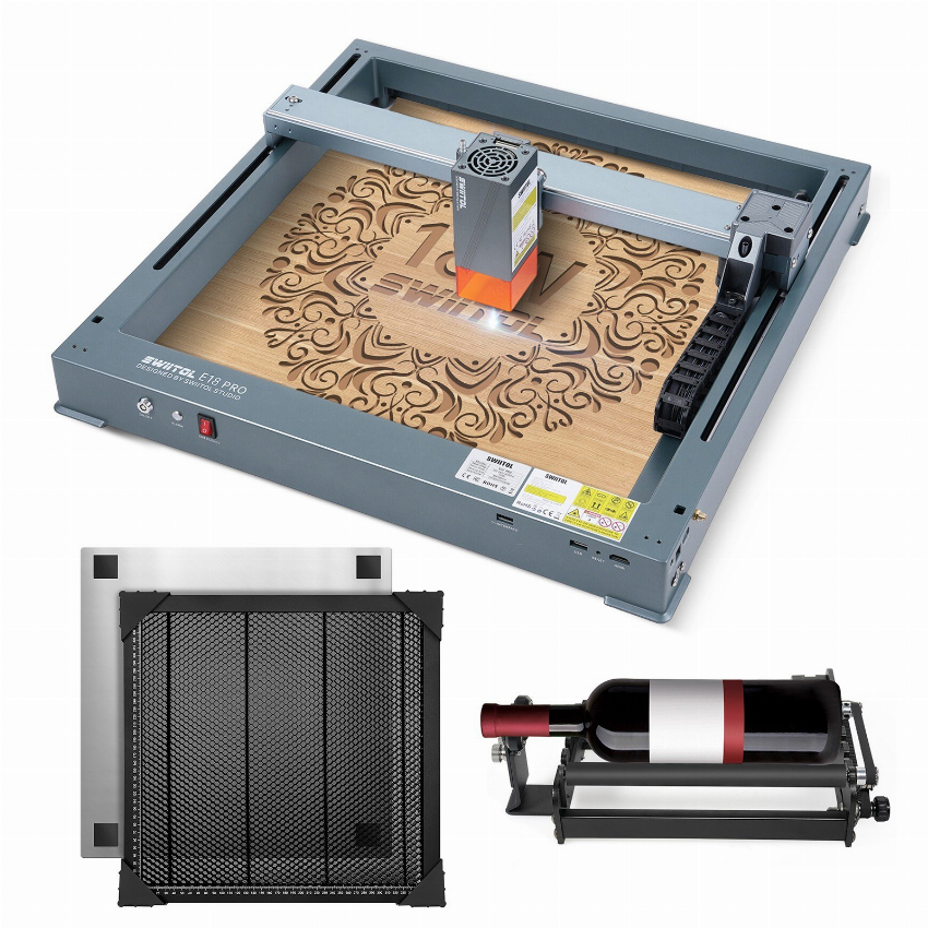 Discount code for Warehouse Swiitol E18 Pro 18W Integrated Structure Laser Engraver Y-axis Rotary Roller and 400x400mm Honeycomb Working Table 425 at TOMTOP Technology Co Ltd