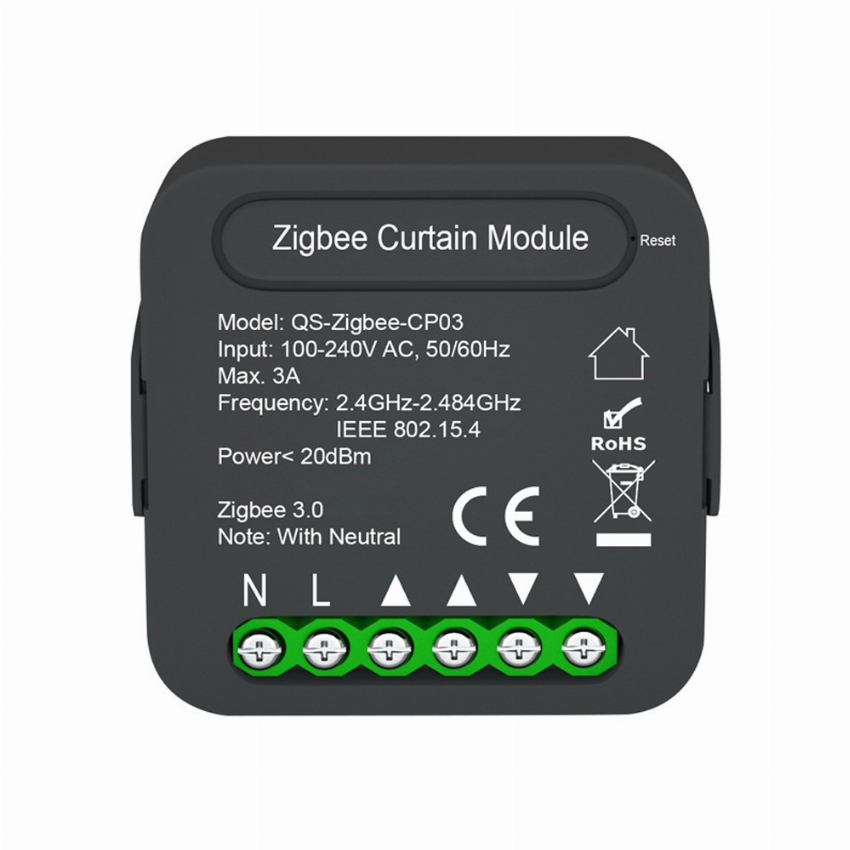 Discount code for QS-Zigbee-CP03 Tuya ZigBee Intelligent Curtain Swtich 11 69 Inclusive of VAT at TOMTOP Technology Co Ltd