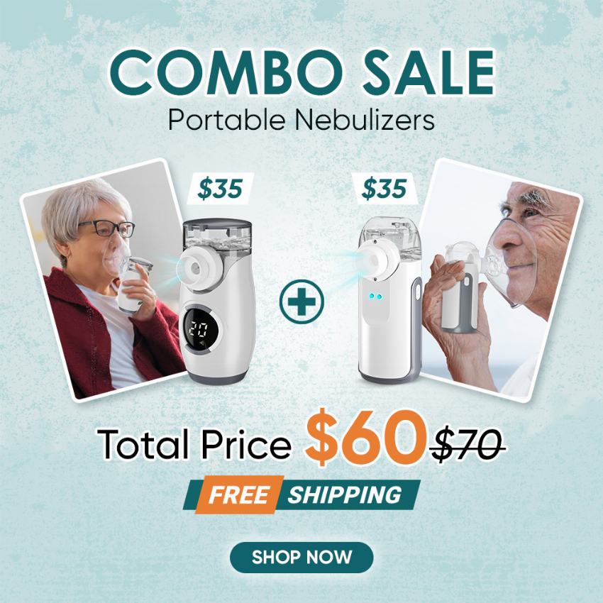 Discount code for FREE Shipping 60 Portable Nebulizer Combo at TTLife Oxygen Concentrator