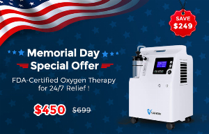 Discount code for Memorial Day Offer Serene 5 Save 249 450 at TTLife Oxygen Concentrator