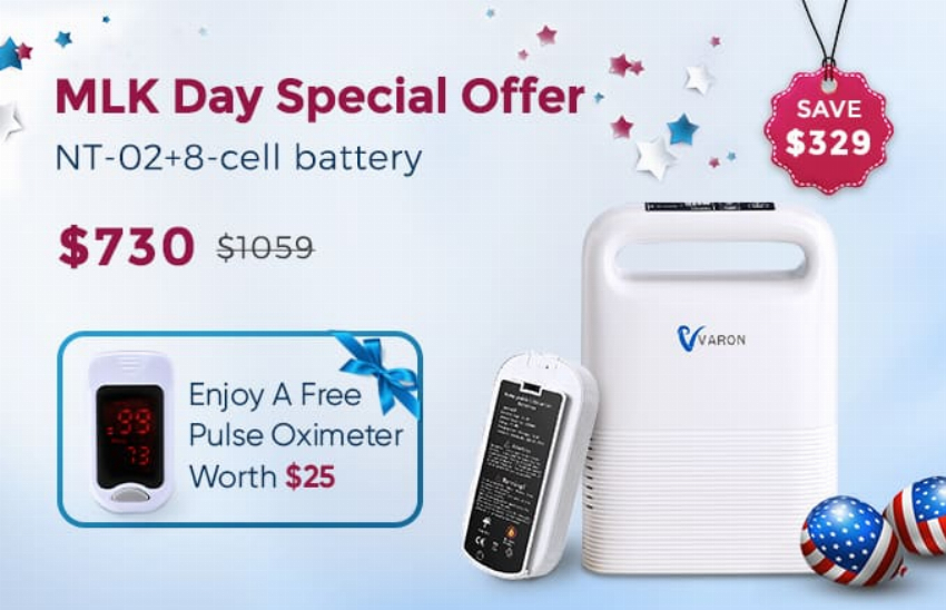 Discount code for MLK DAY Special Offer Save 329 NT-02 at TTLife Oxygen Concentrator