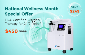 Discount code for National Wellness Month Special Offer Serene 5 450 at TTLife Oxygen Concentrator
