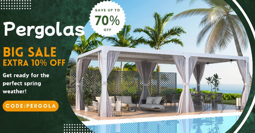 Discount code for Pergola Sale Extra 10% discount at U-max Inc