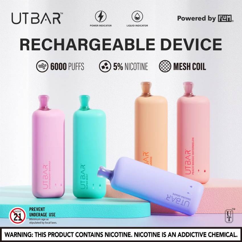 Discount code for 20% discount 18 39 for Flum Utbar Disposable Vape 6000 Puffs at joyetech us