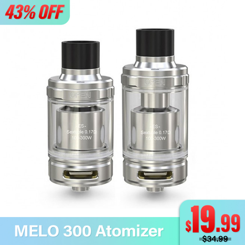 Discount code for 43% discount MELO 300 Atomizer at eleafus