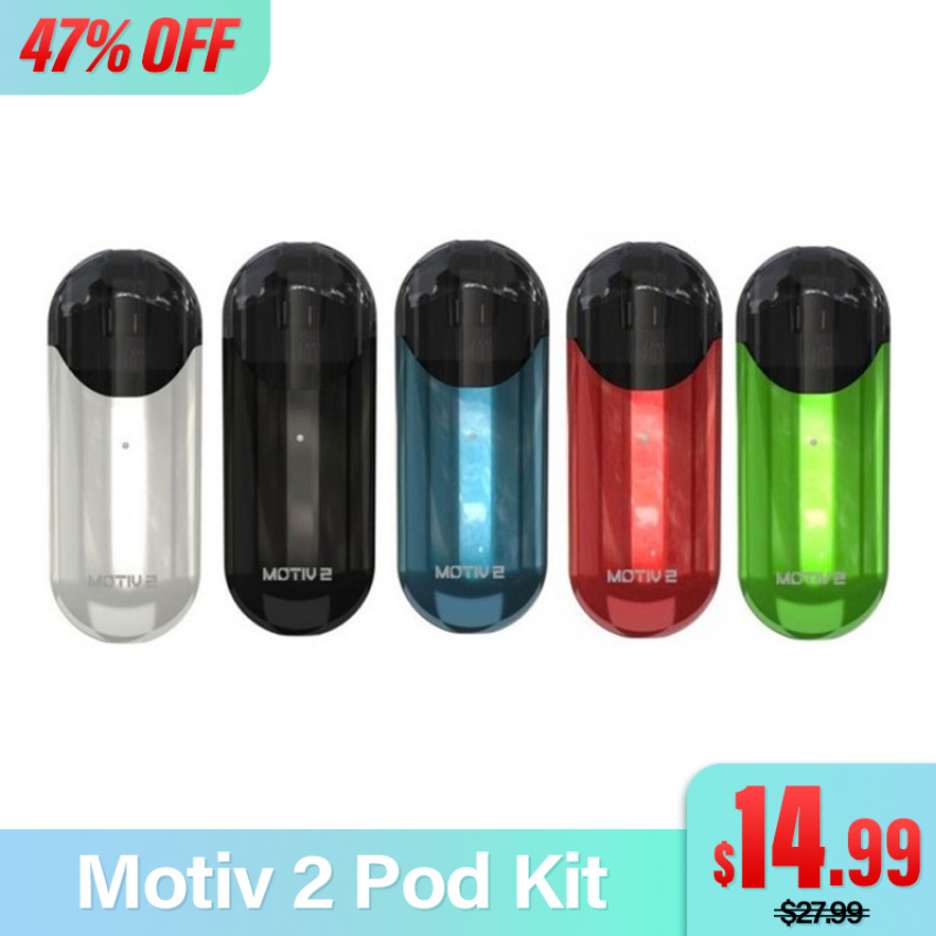 Discount code for 47% discount 14 99 for Motiv 2 Pod Kit with a Free Cartridge at joyetech us