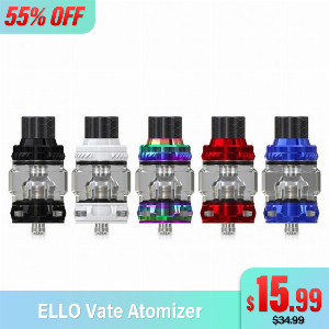 Discount code for 52% discount for ELLO Duro Atomizer at eleafus