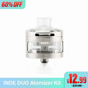 Discount code for 60% discount 12 99 for INDE DUO Atomizer Kit at joyetech us