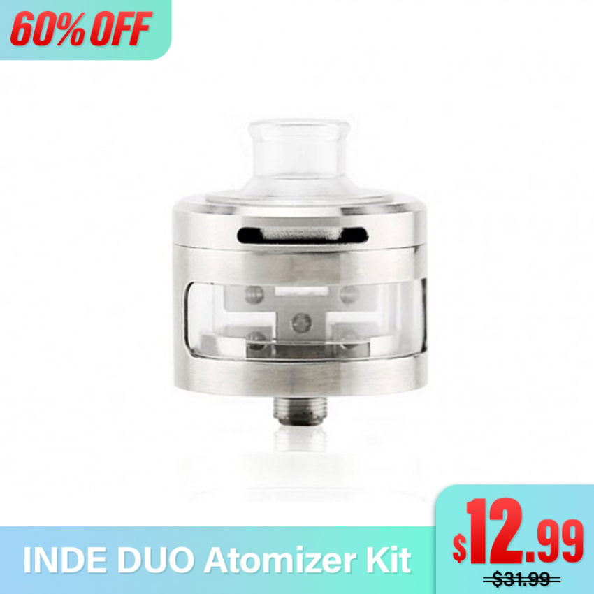Discount code for 60% discount 12 99 for INDE DUO Atomizer Kit at joyetech us